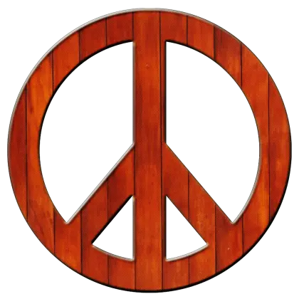 Wooden Peace Sign
