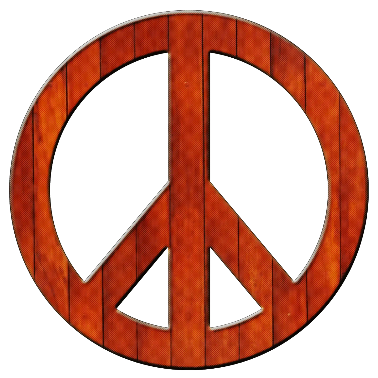 Wooden Peace Sign