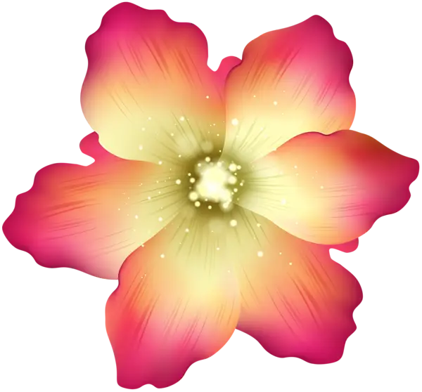 Gradient Flower with Vibrant Petals Illustration