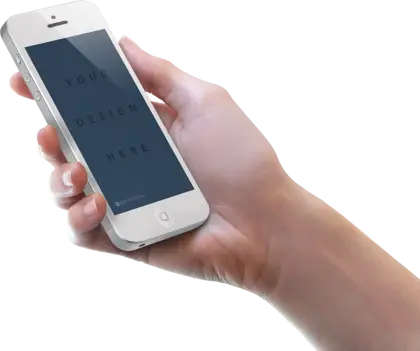 Smartphone in Hand for Custom Design
