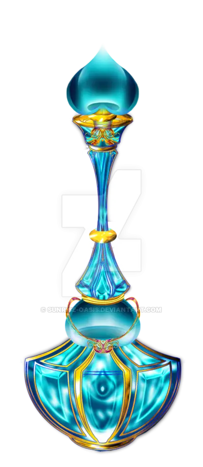Elegant Blue Decorative Bottle