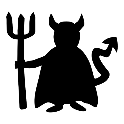 Black Silhouette of Devil