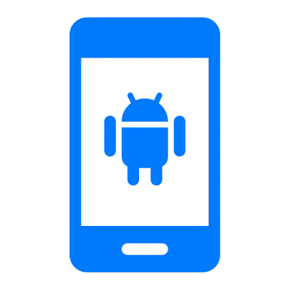 Blue Android Smartphone Icon Design