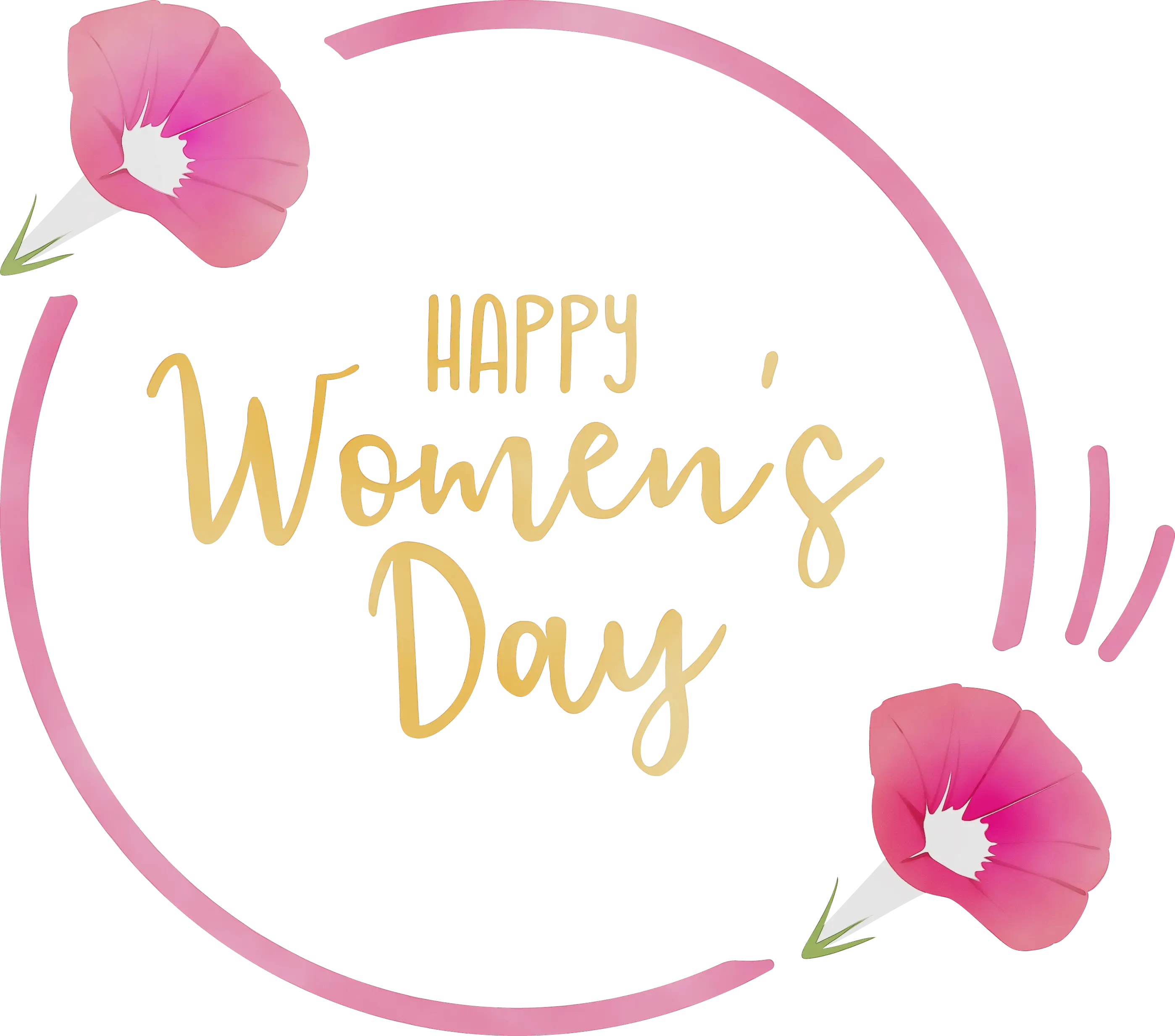 Happy Women's Day Design with Flowers