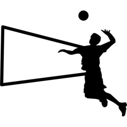 Volleyball Player Silhouette in Action