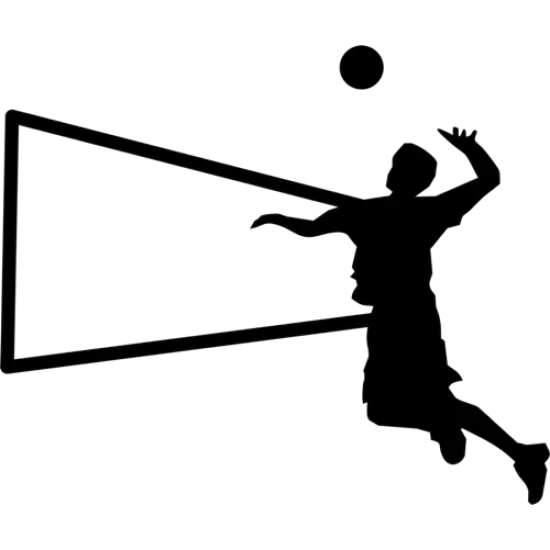 Volleyball Player Silhouette in Action