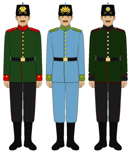 Military Uniforms in Different Colors