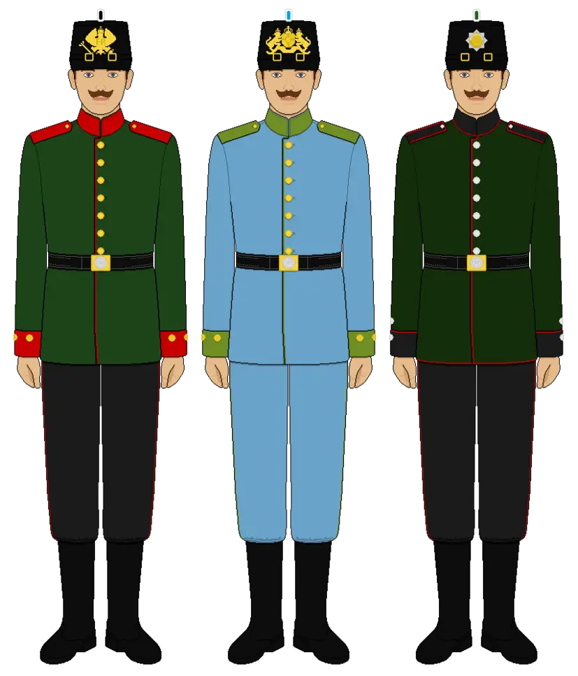 Military Uniforms in Different Colors
