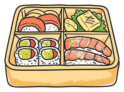 Delicious Japanese Bento Box