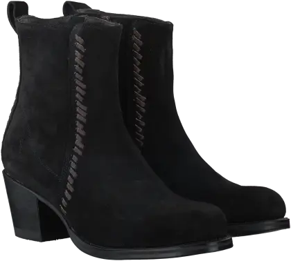 Black Suede Ankle Boots for Women