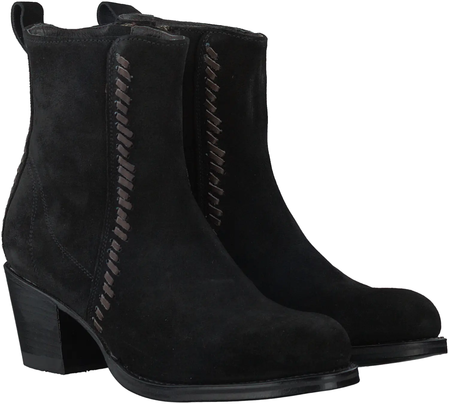 Black Suede Ankle Boots for Women