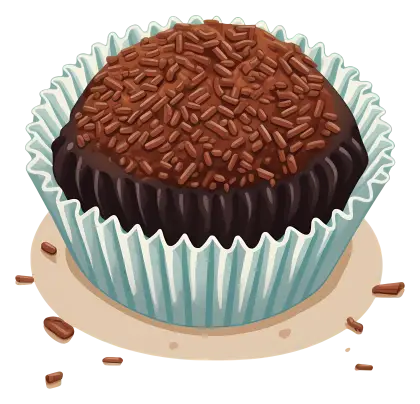 Chocolate Cupcake with Brown Sprinkles