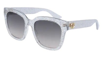 Silver Glittery Sunglasses with Stylish Frames