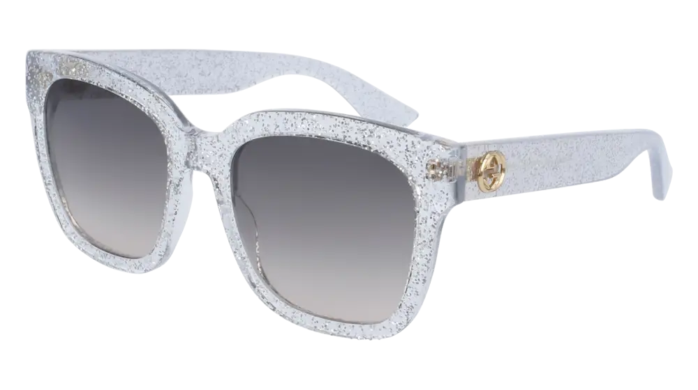Silver Glittery Sunglasses with Stylish Frames