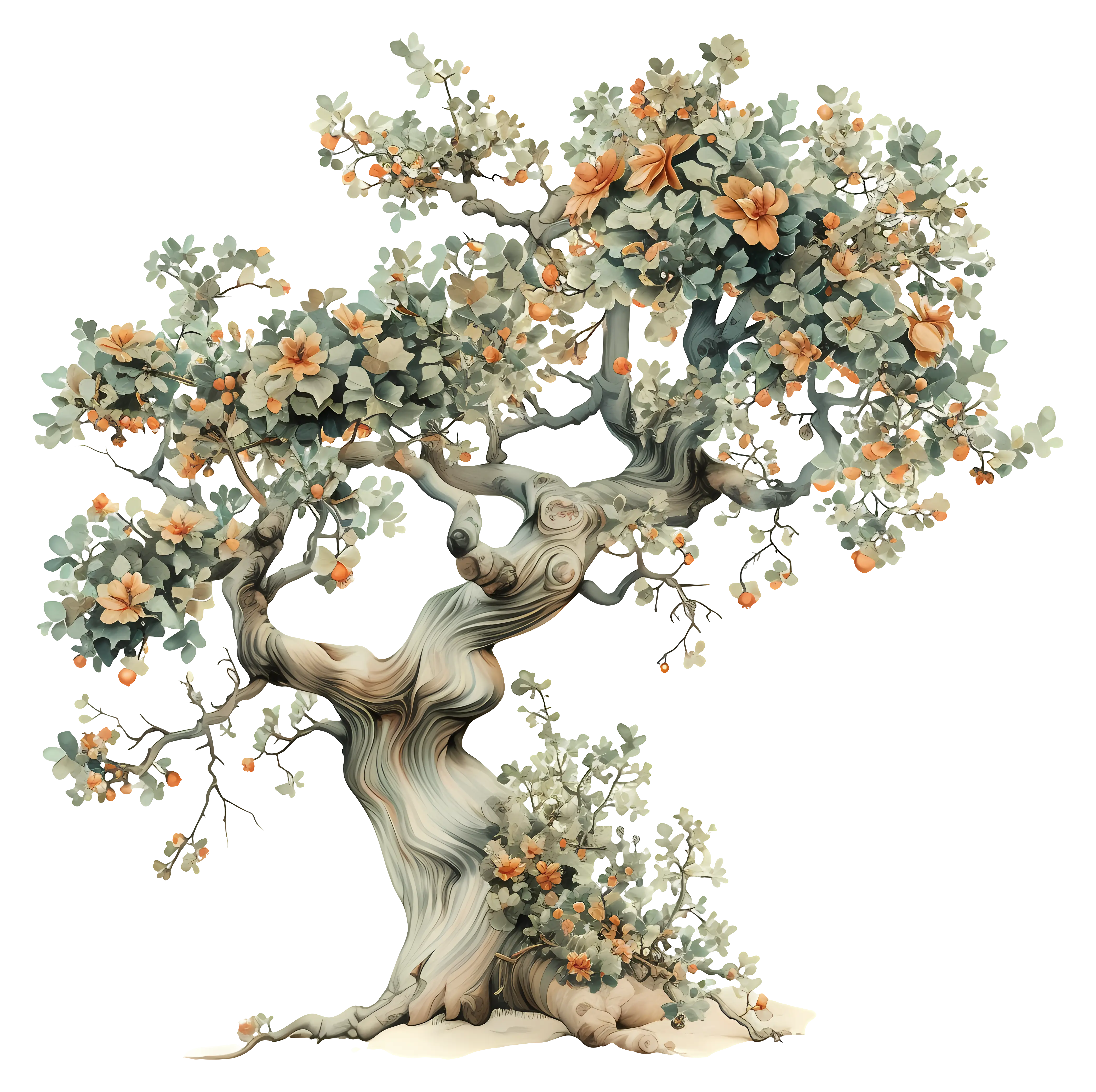 Blooming Tree with Flowers