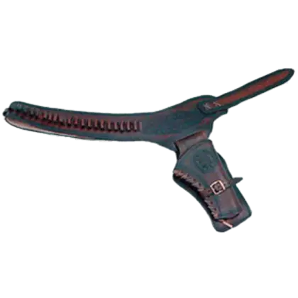 Brown Leather Gun Holster Belt