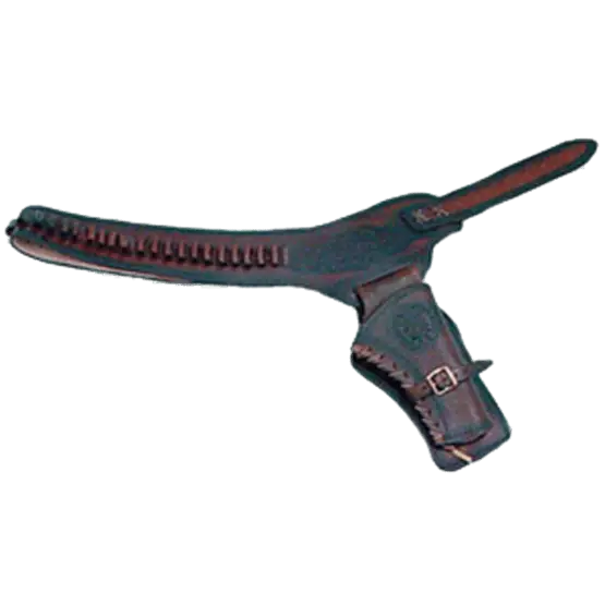 Brown Leather Gun Holster Belt