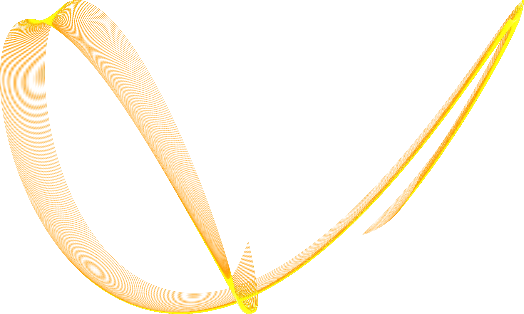 Yellow Ribbon Swirl Design
