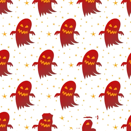 Red Ghost Pattern for Halloween