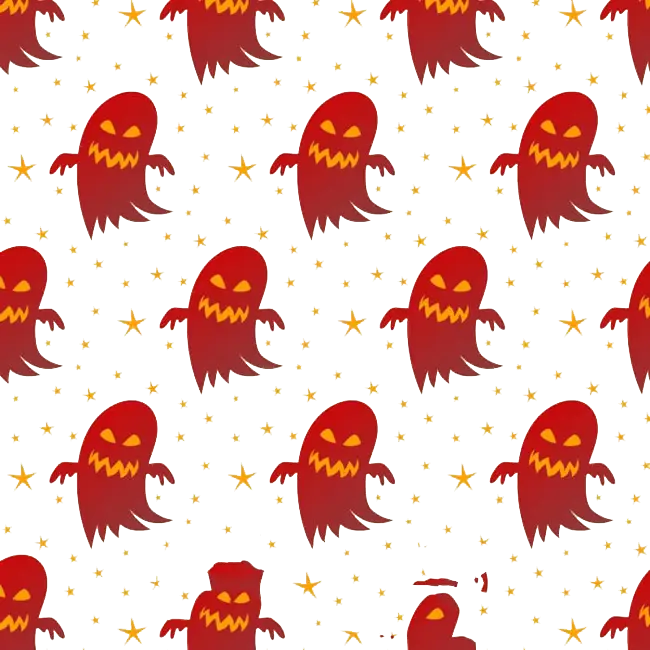 Red Ghost Pattern for Halloween