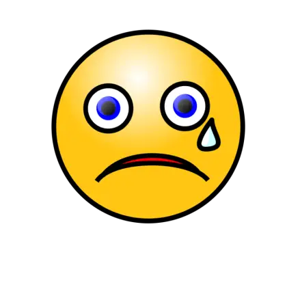 Sad Face Emoji with a Tear