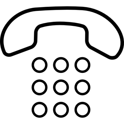 Telephone Symbol with Dial Pad Icon
