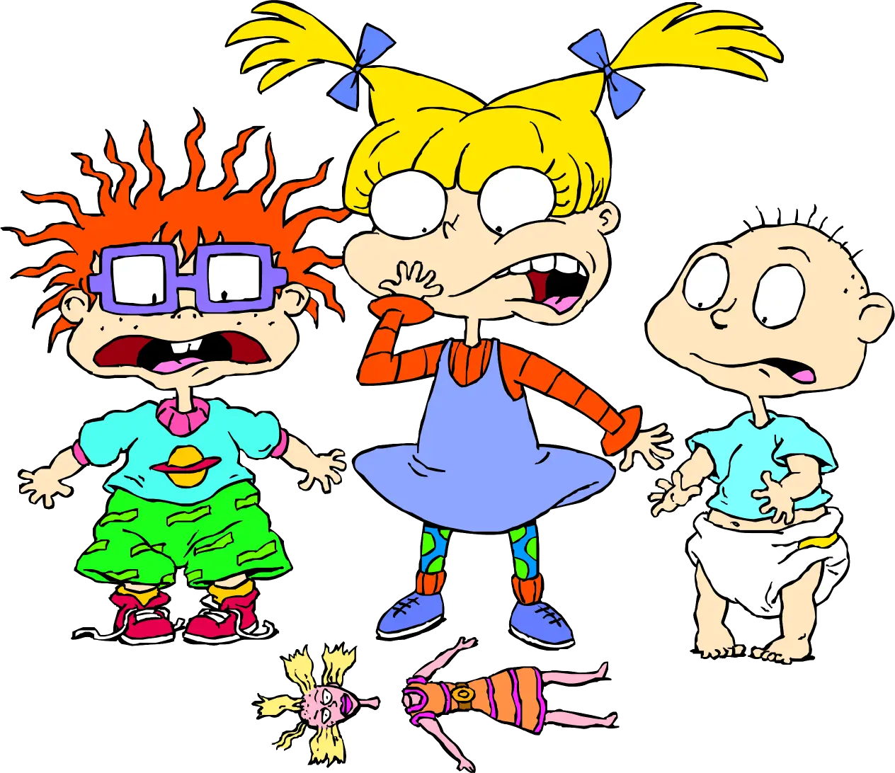 Group of Cartoon Characters