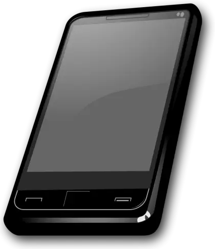 Black Smartphone with Touchscreen Display
