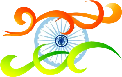 Creative Representation of Indian Flag Colors