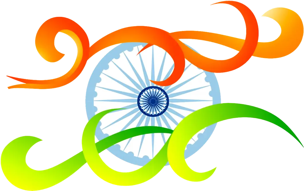 Creative Representation of Indian Flag Colors