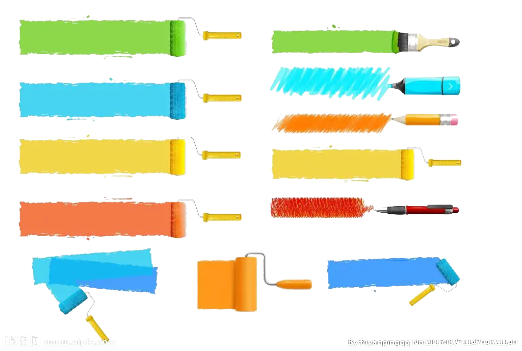 Collection of Various Paint Rollers for Different Effects