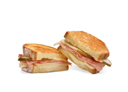 Delicious Grilled Sandwich with Ham and Cheese