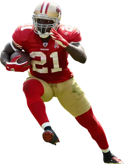 Intense Football Player Running with Ball