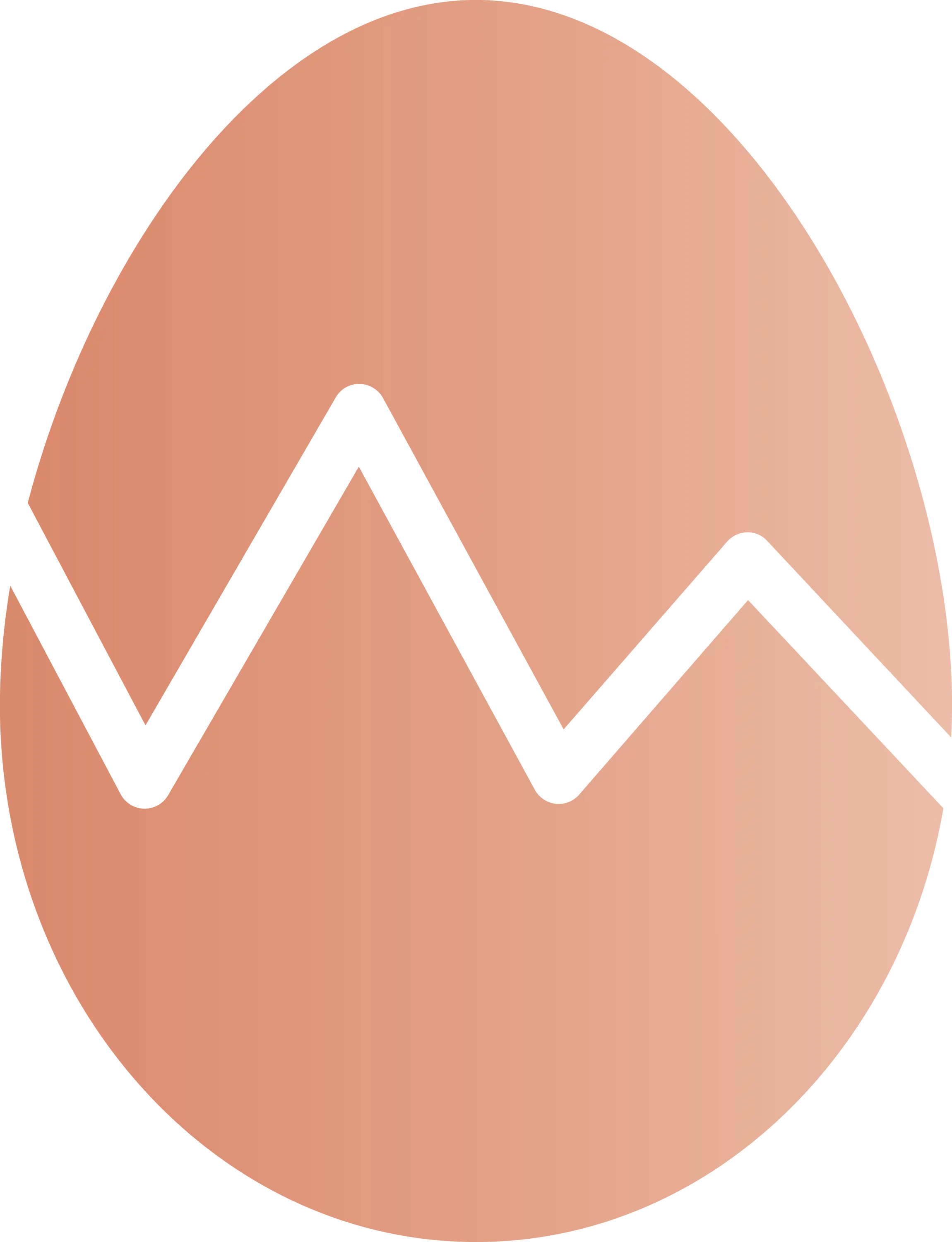 Brown Cracked Easter Egg Illustration