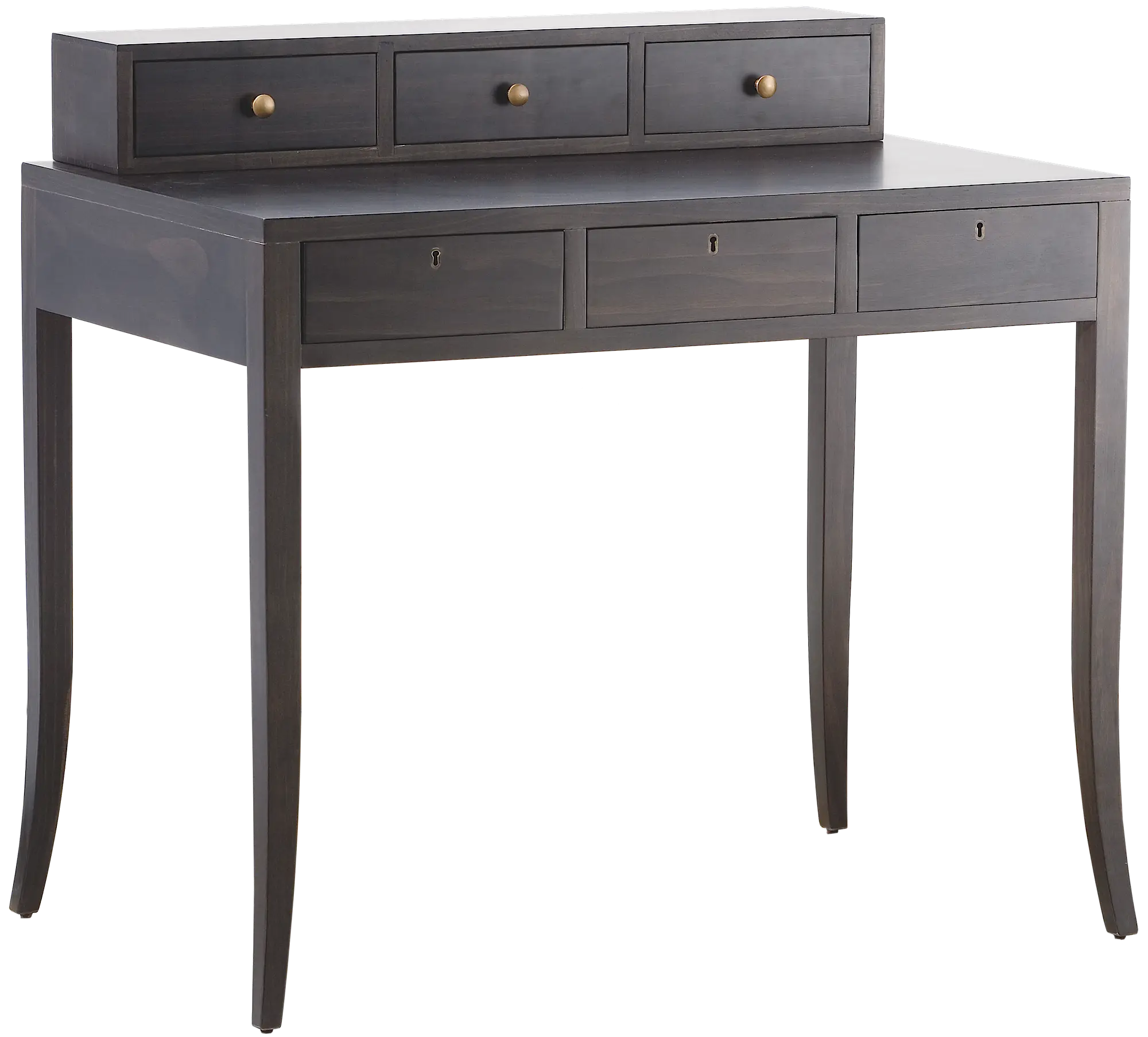 Modern Black Desk with Drawer Storage