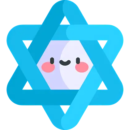 Cute Smiling Star of David Character