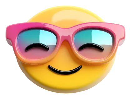Cool Emoji with Pink Sunglasses