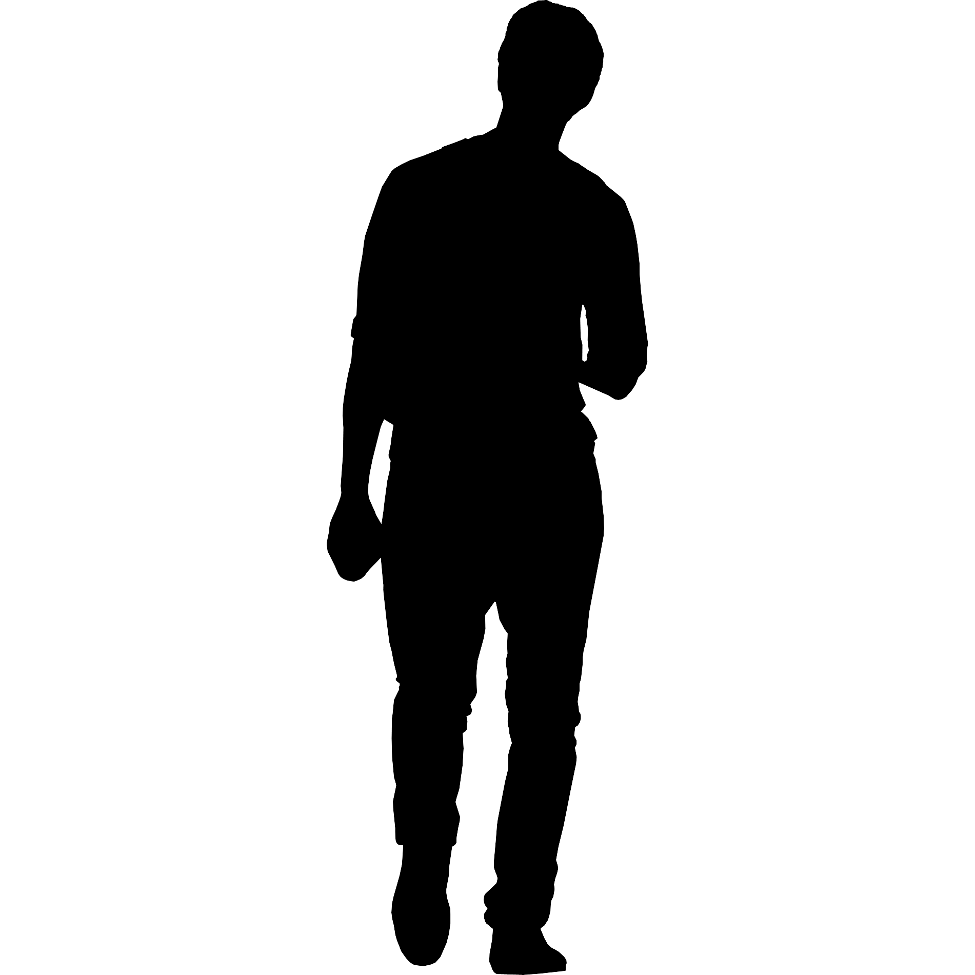 Silhouette of a Walking Man