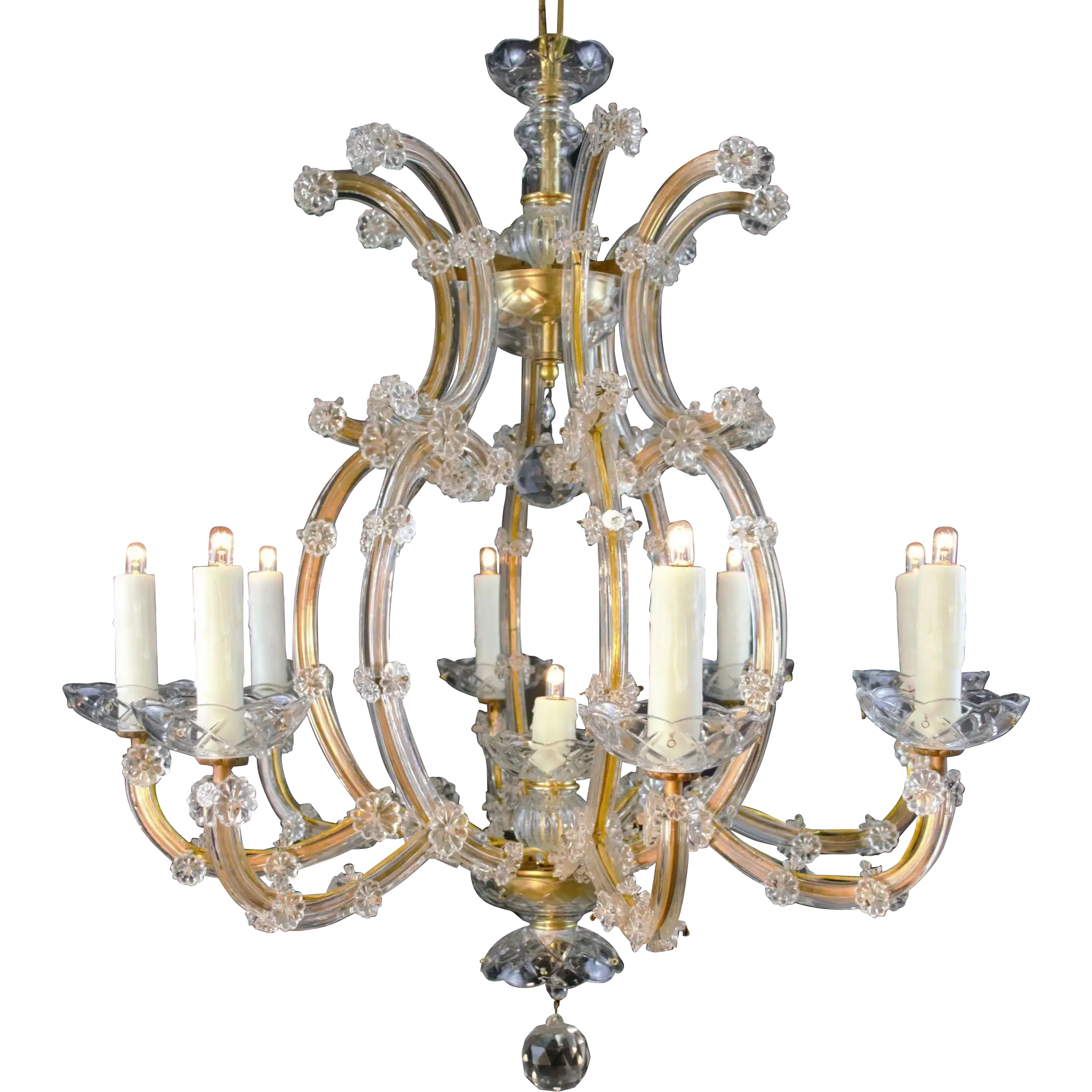 Gold Chandelier with Candles for Elegant Lighting