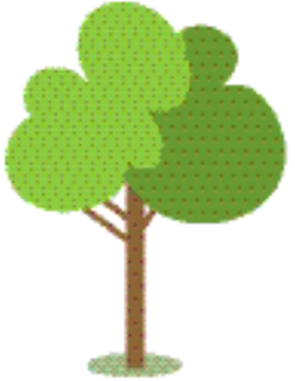 Cartoon Green Tree Illustration