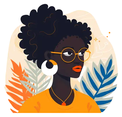 Stylish Woman Portrait Illustration