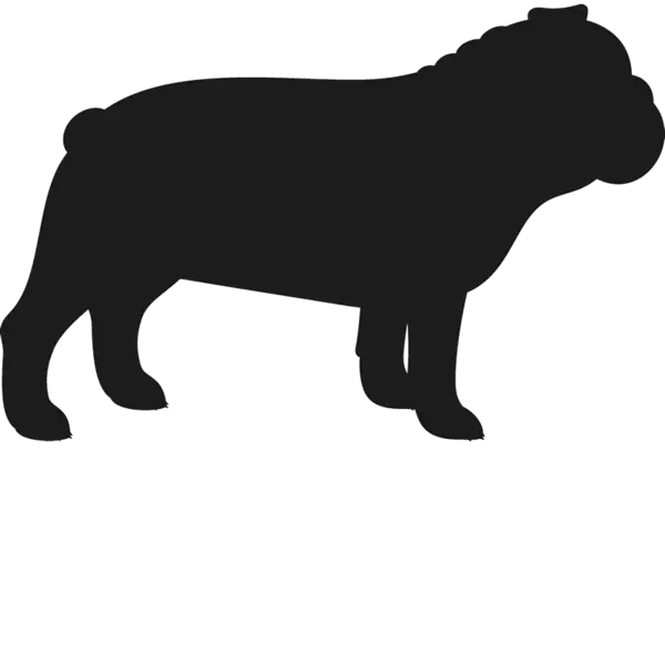 Bulldog Silhouette Illustration in Black