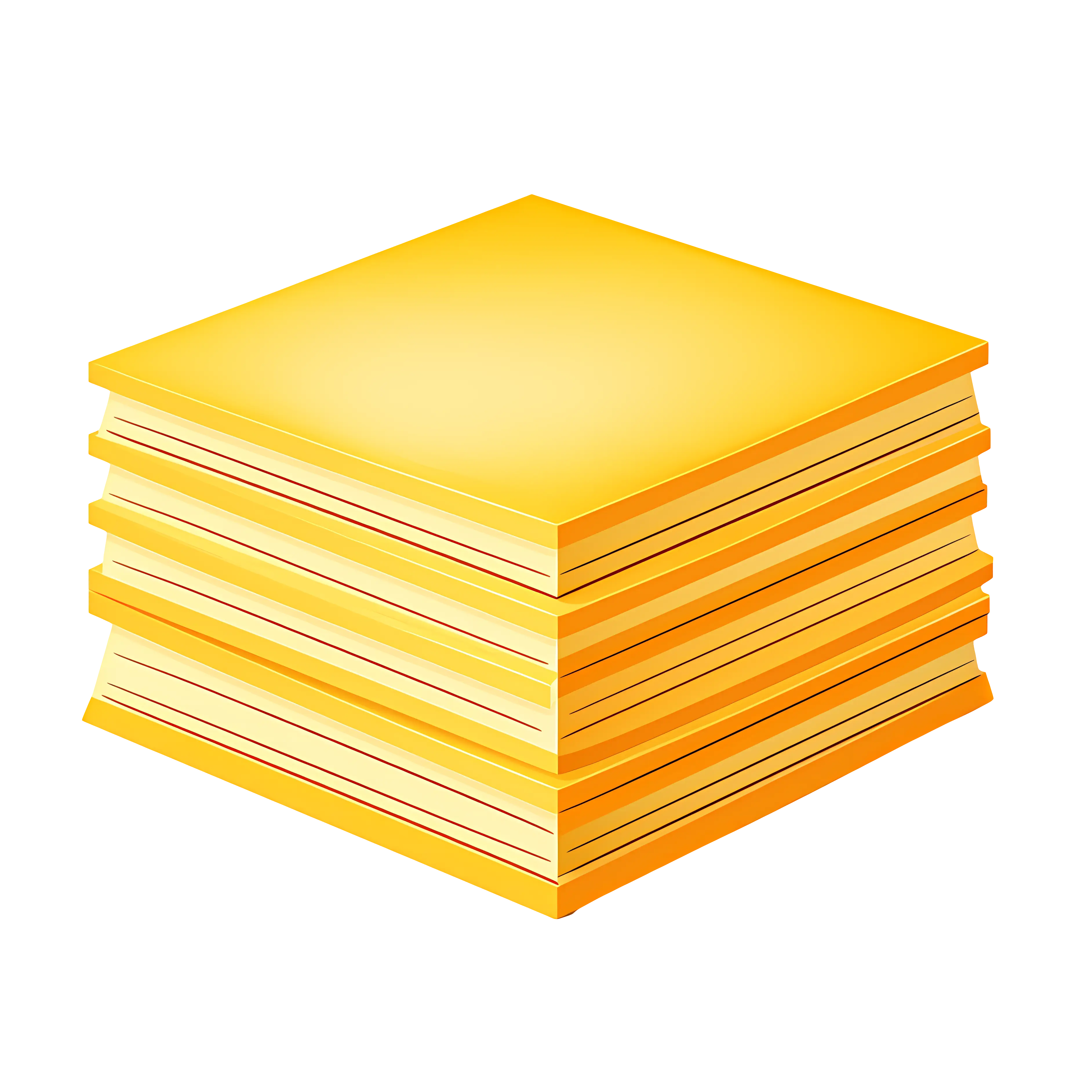 Yellow Note Papers Stack Illustration