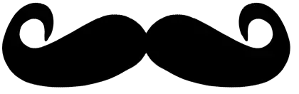 Bold Black Mustache Graphic