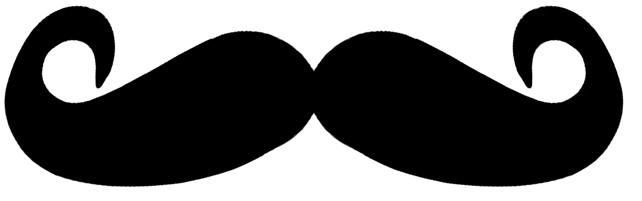 Bold Black Mustache Graphic