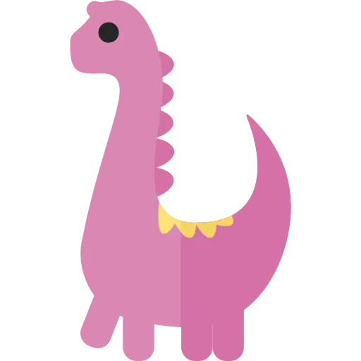 Pink Cartoon Dinosaur Illustration