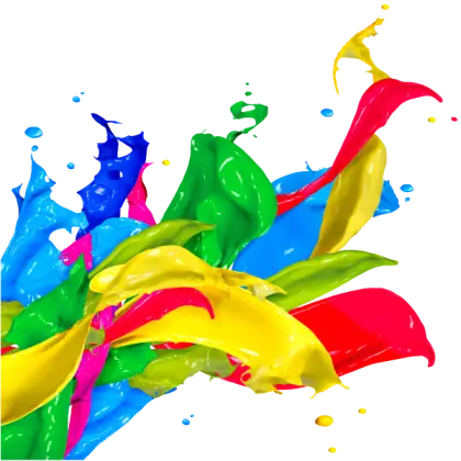 Vibrant Colorful Paint Splashes