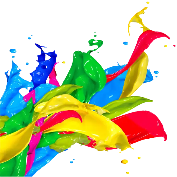 Vibrant Colorful Paint Splashes