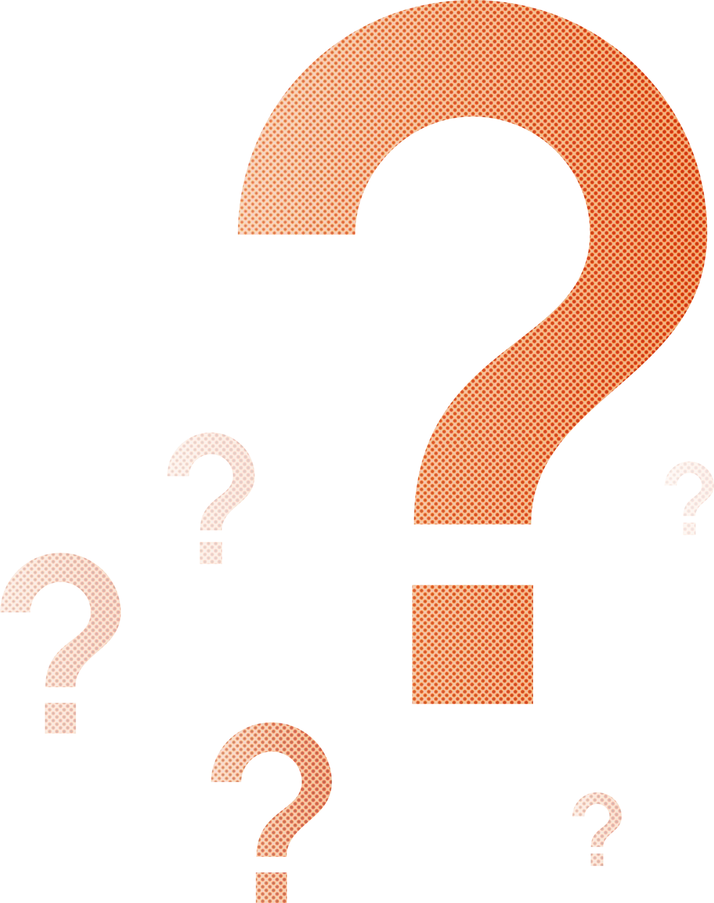 Orange Gradient Question Mark