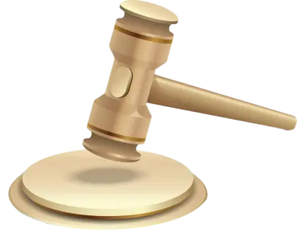 Wooden Gavel as a Symbol of Law and Authority